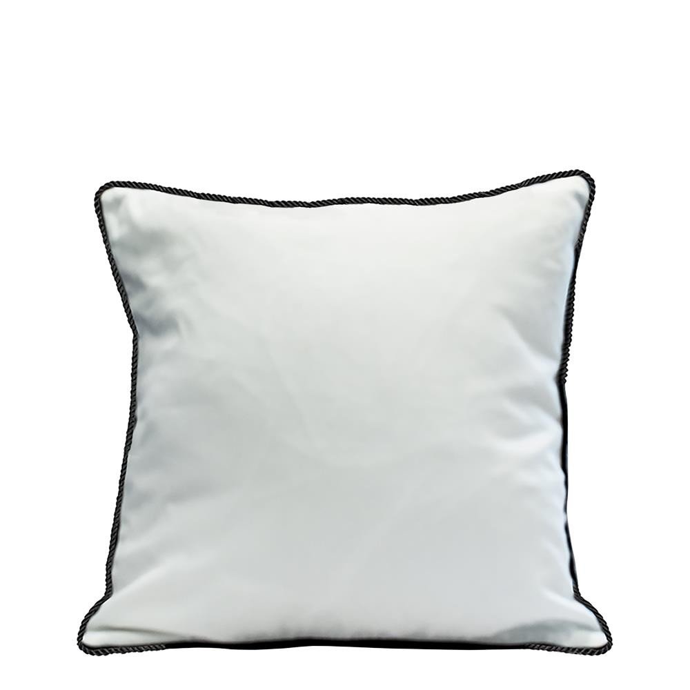 Μαξιλάρι κανβάς με μαύρο ρέλι 40x40 cm